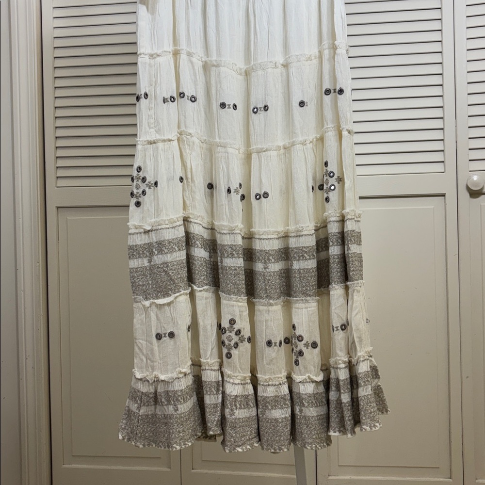 NWT Ralph Lauren Denim & Supply Mirrored Tiered Boho Maxi Skirt XL - Picture 2 of 12